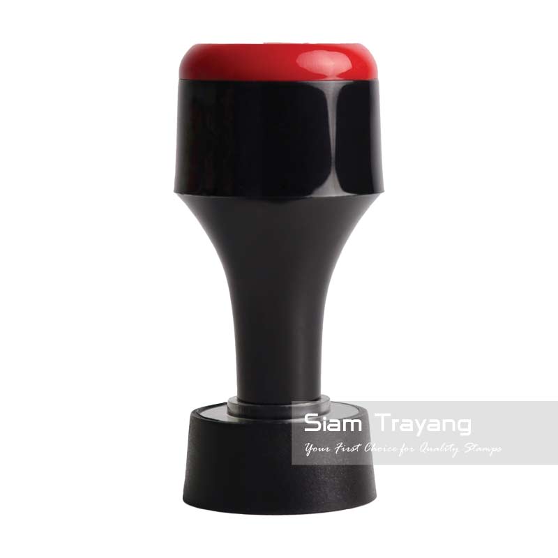 ตรายางด้ามพลาสติกแสดงข้อความ ขนาด R27