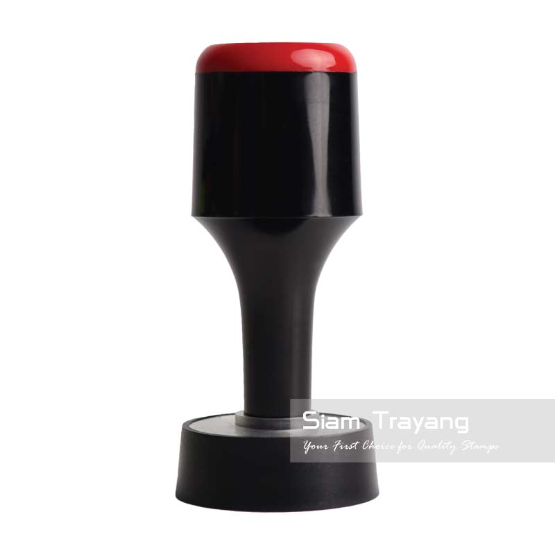 ตรายางด้ามพลาสติกแสดงข้อความ ขนาด R35