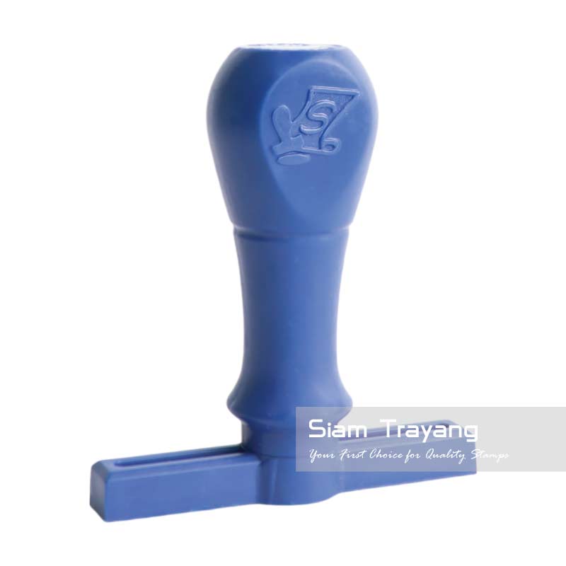 ตรายางด้ามพลาสติกสีน้ำเงิน ขนาด 1066