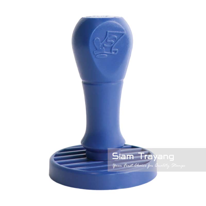 ตรายางด้ามพลาสติกสีน้ำเงิน ขนาด R51