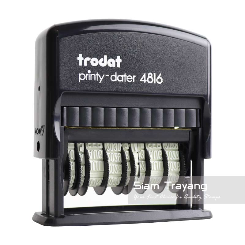 ตรายางหมึกในตัว ข้อความ + วันที่ปรับเปลี่ยนได้ Trodat รุ่น TR-4816/PL
