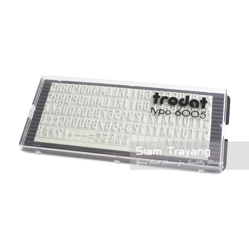 ชุดอักษรภาษาอังกฤษ Trodat รุ่น 6005 ขนาดสูง 5 มม